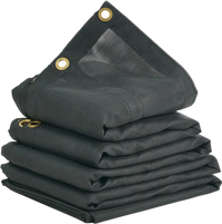VEVOR Dump Truck Mesh Tarp, 7 x 14 ft, PVC Coated Black Heavy Duty Cover with 5.5