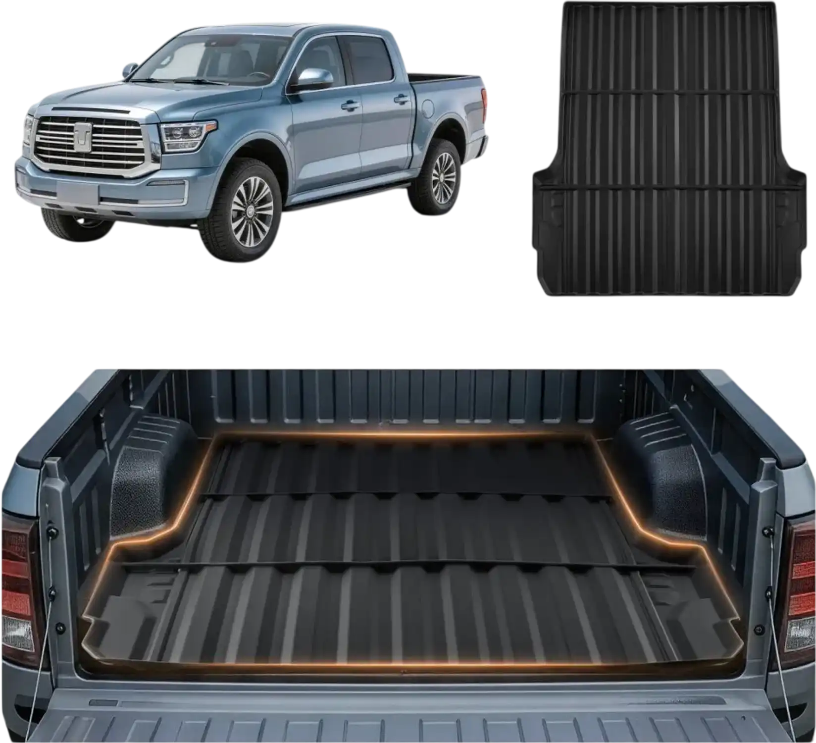 Vevor Truck Bed Mat Custom Fit All-Weather TPE Liner for 2023-2026 Chevy Colorado GMC Canyon 5' Bed New