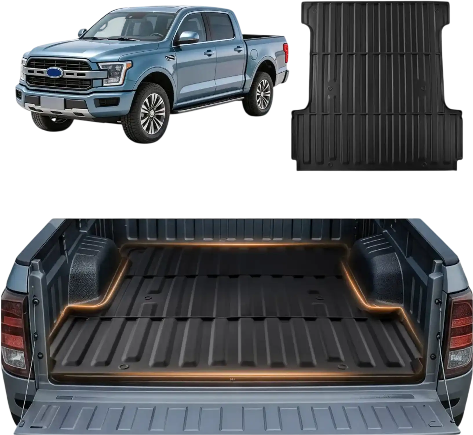 Vevor Truck Bed Mat Custom Fit All-Weather TPE for 2015-2026 Ford F150 Lightning 5.5' Bed New