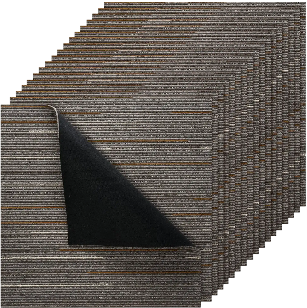 VEVOR Carpet Tiles Reusable 24x24 inch, 24 PCS Modular Carpet Square Rug, Commercial Floor Soft Padded for Seamless Cover 96sq.ft, Easy DIY for Living Room Bedroom Office Indoor,Dark Brown
