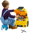 VEVOR Engine Toy, 60 Pieces, Kids Mechanic Car Repair Set with Removable Parts, Lights and Sounds, Steering Wheel and Horn, Kids Mechanic Workshop Set for Toddler Ages 3 Years and Up, Yellow