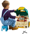 VEVOR Engine Toy, 60 Pieces, Kids Mechanic Car Repair Set with Removable Parts, Lights and Sounds, Steering Wheel and Horn, Kids Mechanic Workshop Set for Toddler Ages 3 Years and Up, Green