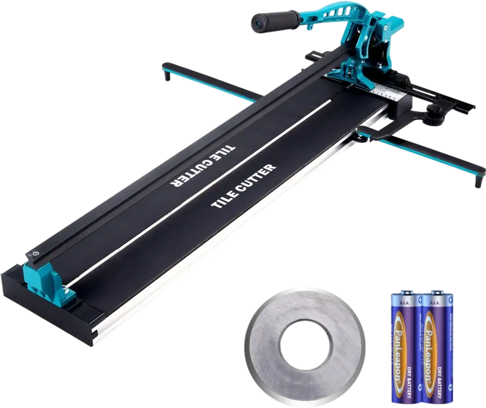 VEVOR Manual Tile Cutter, 32 inch, Porcelain Ceramic Tile Cutter with Tungsten Carbide Cutting Wheel, Infrared Positioning, Anti-Skid Feet, Durable Rails for professional installers or beginners
