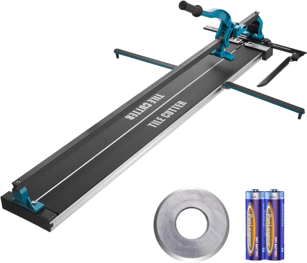 VEVOR Manual Tile Cutter, 48 inch, Porcelain Ceramic Tile Cutter with Tungsten Carbide Cutting Wheel, Infrared Positioning, Anti-Skid Feet, Durable Rails for professional installers or beginners