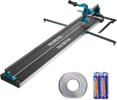 VEVOR Manual Tile Cutter, 48 inch, Porcelain Ceramic Tile Cutter with Tungsten Carbide Cutting Wheel, Infrared Positioning, Anti-Skid Feet, Durable Rails for professional installers or beginners