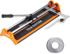 VEVOR Manual Tile Cutter, 17 inch, Porcelain Ceramic Tile Cutter with Tungsten Carbide Cutting Wheel, Infrared Positioning, Anti-Skid Feet, Double Rails for professional installers or beginners