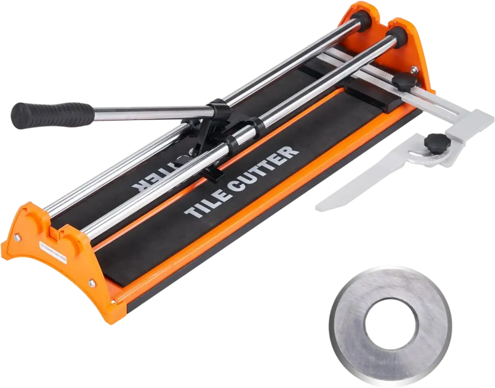 VEVOR Manual Tile Cutter, 17 inch, Porcelain Ceramic Tile Cutter with Tungsten Carbide Cutting Wheel, Infrared Positioning, Anti-Skid Feet, Double Rails for professional installers or beginners