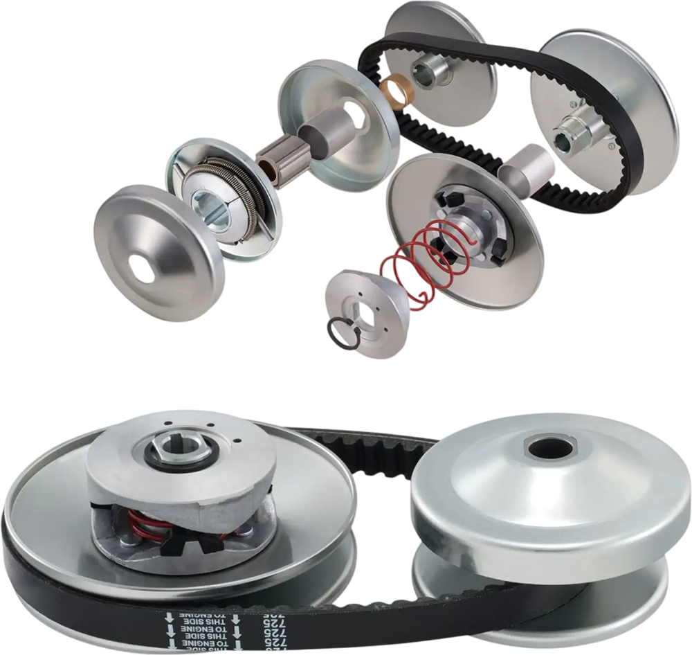 VEVOR Go-Kart Torque Converter, 3/4" Go-Kart Clutch Kit, 30 Series Asymmetrical Driver Pulley Replacement with Drive Belt, for 2-8 HP Small Engines, Replace Comet 219552, Manco 5957, Yerf Dog Q43201W
