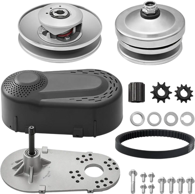 VEVOR Drive Clutch, 2-8HP Engine, 2000 RPM High-Strength Drive Clutch with Asymmetric Designed Wheels & Robust Rubber Belt, Sturdy & Durable Clutch with Full Accessories, Fit for Various Engines