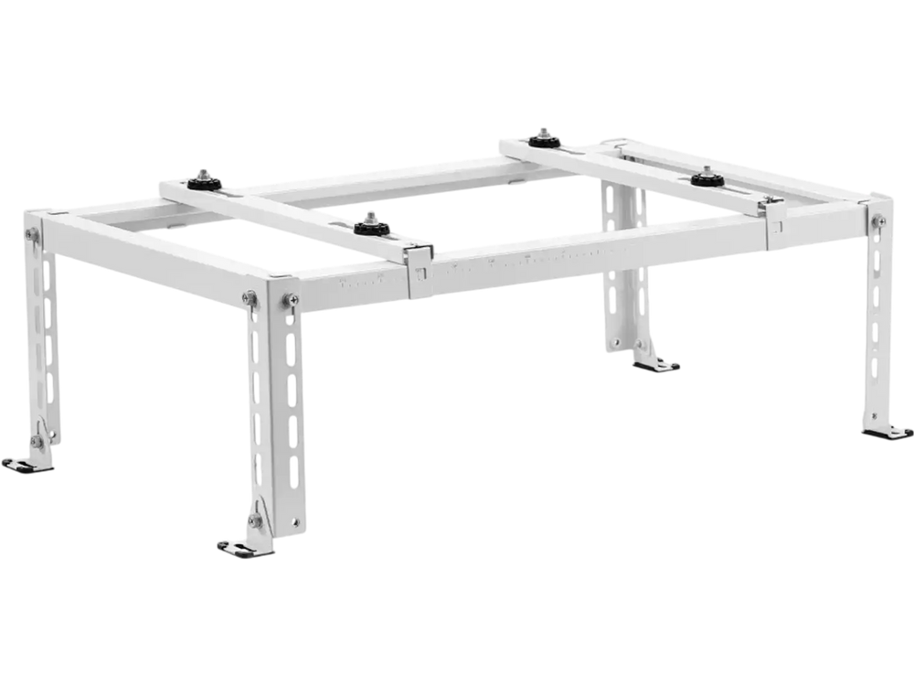 VEVOR Mini Split Ground Stand, Adjustable Anti-Vibration Mini Split Stand for 9000-24000 BTU Ductless Air Conditioner Heat Pump, Heavy Duty AC Base Bracket Floor Mount w/ 551LBS Max. Load Capacity