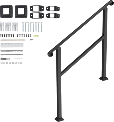 Vevor Handrail Adjustable Outdoor Steps 40