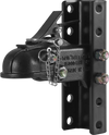 VEVOR Adjustable Trailer Coupler and 5-Position Channel Bracket Kit, 2-5/16" Hitch Ball, 15000 lbs Capacity, Heavy Duty Cast Channel-Mount Coupler, for Towing Camper, Pickup Truck, SUV, Black Coating