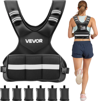 Vevor Weighted Vest Adjustable 4-10 lbs X-Shape Body Weight Vest New