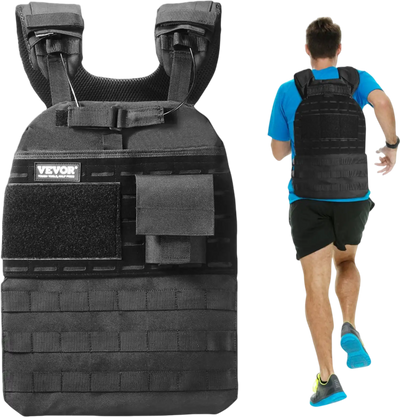 VEVOR Weighted Vest, 40lb Weight Vest, Adjustable Body Weight Jacket for Men Women, Workout Equipment for Strength and Endurance Training, Running, Jogging, Walking, Fitness, and Weight Loss