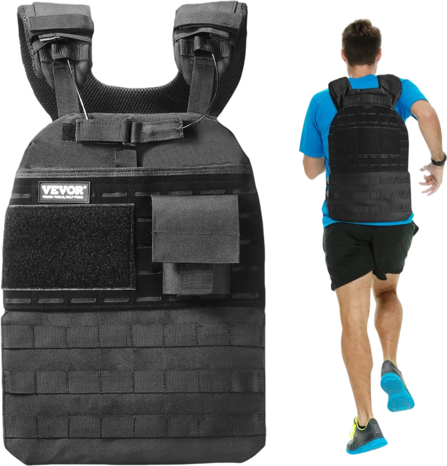 Vevor Weighted Vest 40 lbs Adjustable Fitness Training Vest New