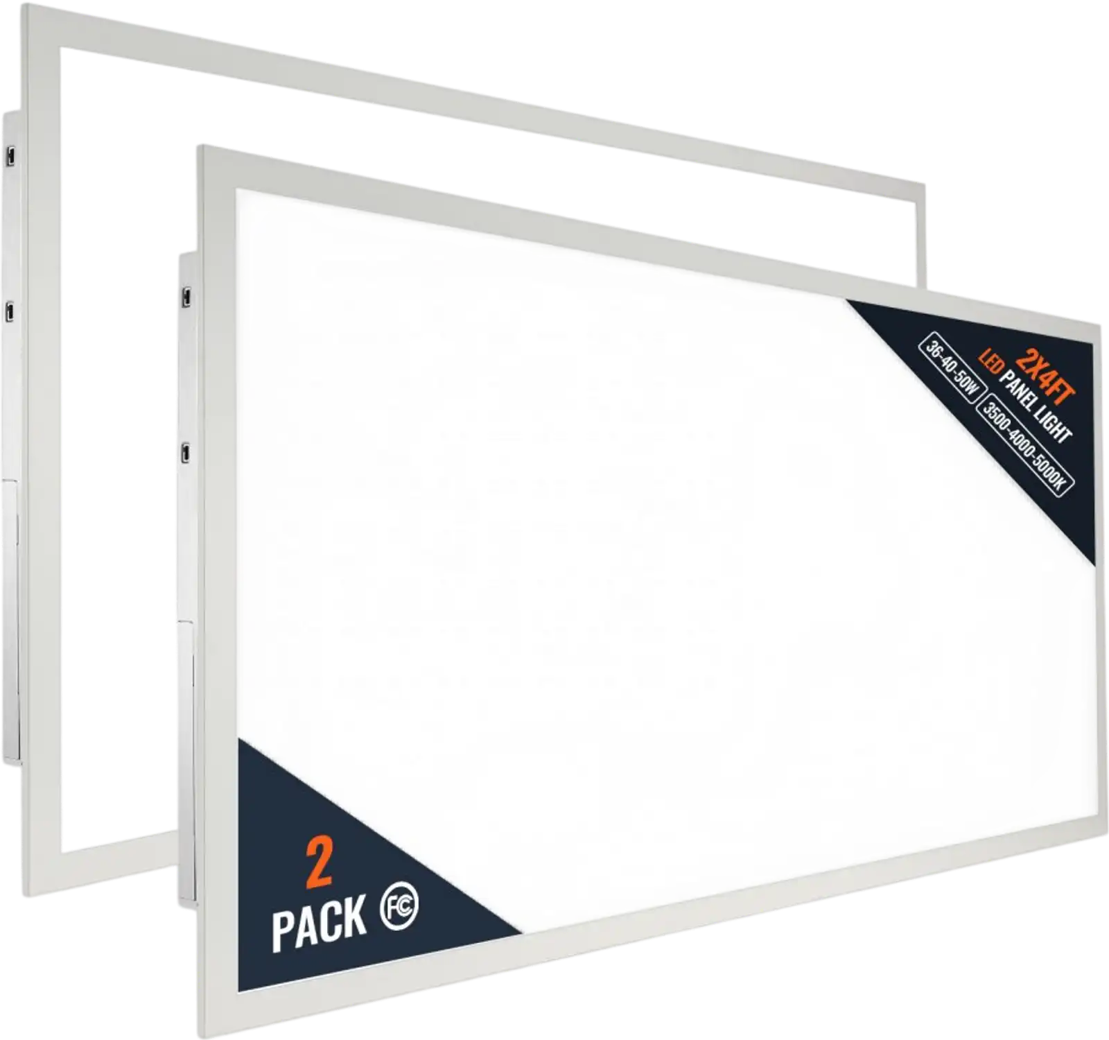 Vevor LED Flat Panel Light 2 Pack 2x4' 6000LM 50W Adjustable Color Temperature New