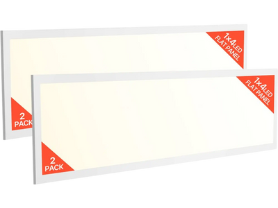 Vevor LED Flat Panel Light 1' x 4' Dimmable Ceiling Fixture 2-Pack New