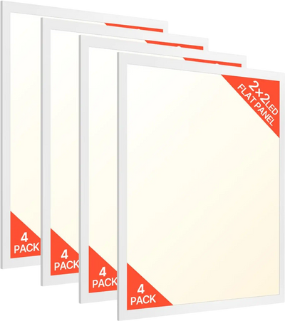 Vevor LED Flat Panel Light 2' x 2' Dimmable Drop Ceiling Fixture 4-Pack New