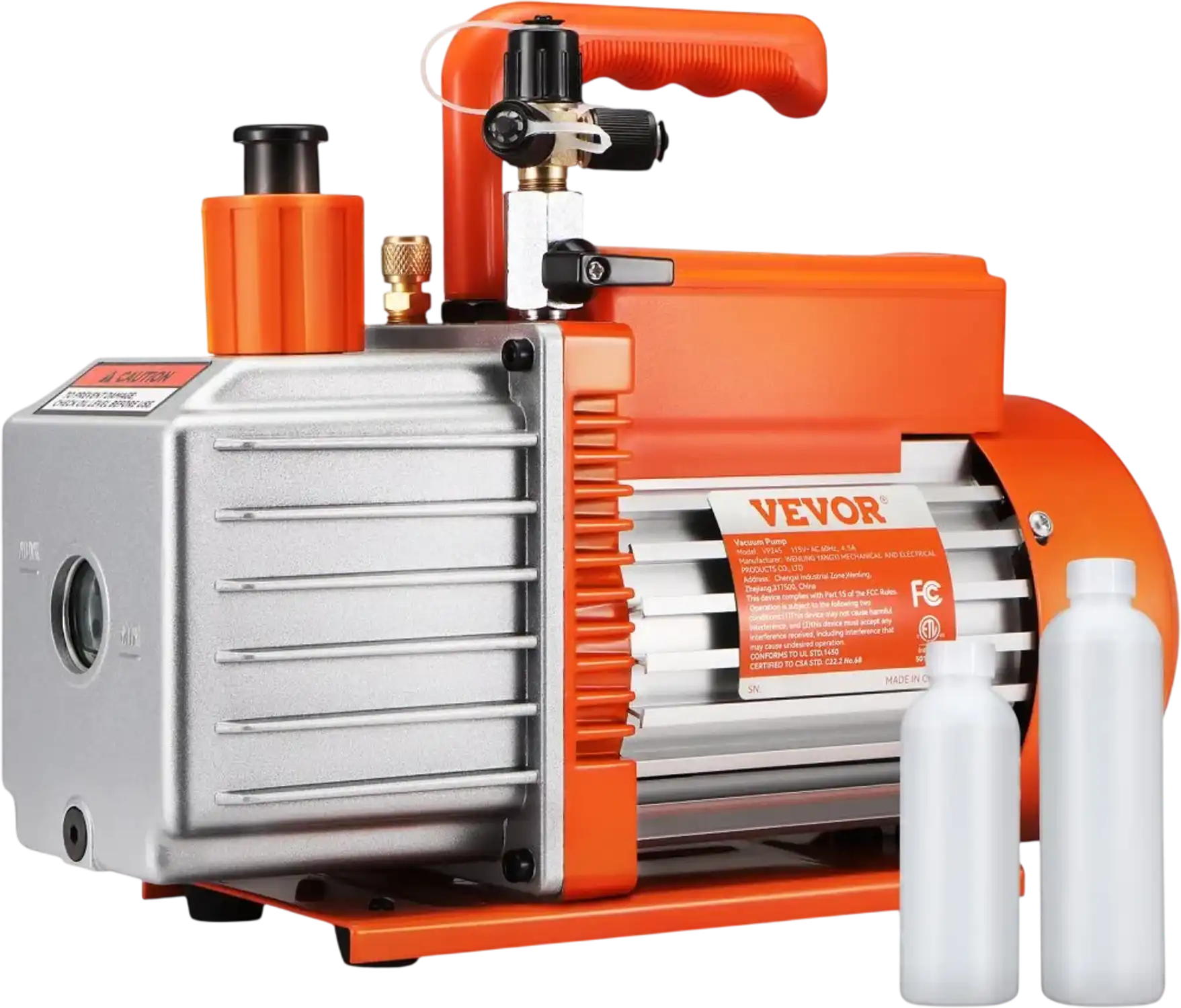 Vevor Vacuum Pump 1/2 HP 2-Stage Rotary Vane 5 CFM 115V Air Conditioning New