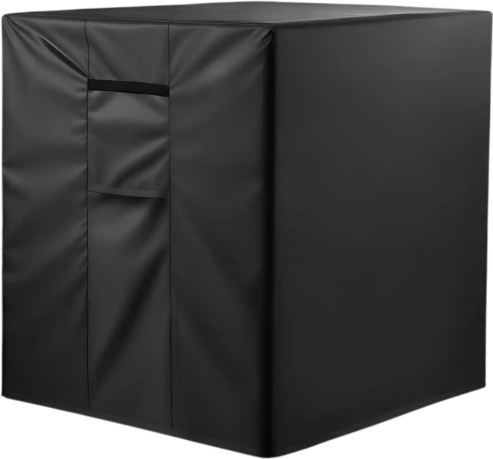 VEVOR Air Conditioner Cover, 32 x 32 x 36 inch Ac Cover for Air Conditioning Unit, Three-Layer, Waterproof Polyester Fabric, Mesh Ventilation, Universal Defender for Outdoor Outside Ac Unit, Black