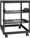 VEVOR 12U Open Frame Server Rack, 23-40 in Adjustable Depth, Free Standing or Wall Mount Network Server Rack, 4 Post AV Rack with Casters, Holds All Your Networking IT Equipment AV Gear Router Modem