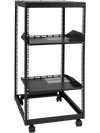 VEVOR 20U Open Frame Server Rack, 23-40 in Adjustable Depth, Free Standing or Wall Mount Network Server Rack, 4 Post AV Rack with Casters, Holds All Your Networking IT Equipment AV Gear Router Modem