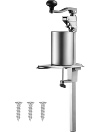 VEVOR Commercial Can Opener, Heavy-Duty Manual Tabletop Cans Opener for Cans Up to 11.8 in Height, Height-Adjustable Can Openers Fixed with Screws & Table Clamp, for Restaurant, Hotel, and Food Store