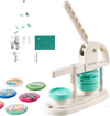 VEVOR Button Maker Machine, 1"/1.25"/2.25"(25/32/58 mm), Quick-Change Plastic Pin Maker, 300pcs Button Parts, Circle Cutter and Magic Book, Reinforced Handle, for DIY Badges, Pins, Key Chains