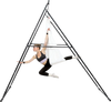 VEVOR Yoga Stand Frame, Max 440.9 lbs Load Swing Stand, Triangular Structure Aerial Rig, Aerial Silk Stands with EVA Foam & 6.6-yard Yoga Hammock, 4-Level Horizontal & 6-Level Vertical Adjustment