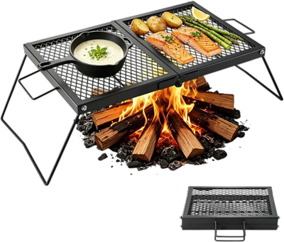 VEVOR Heavy Duty Folding Campfire Grill, 24