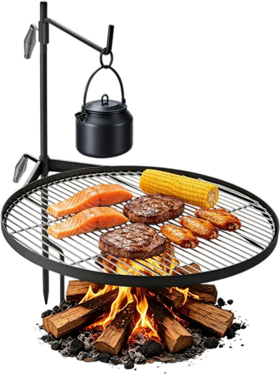 VEVOR Heavy Duty Swivel Campfire Grill, 24.4