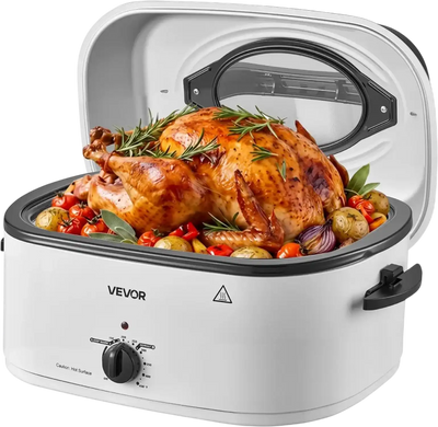 Vevor Roaster Oven 22 Qt Electric Turkey Cooker White New