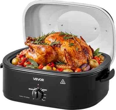 Vevor Roaster Oven 18 Qt Electric Turkey Roasting Pan Black New