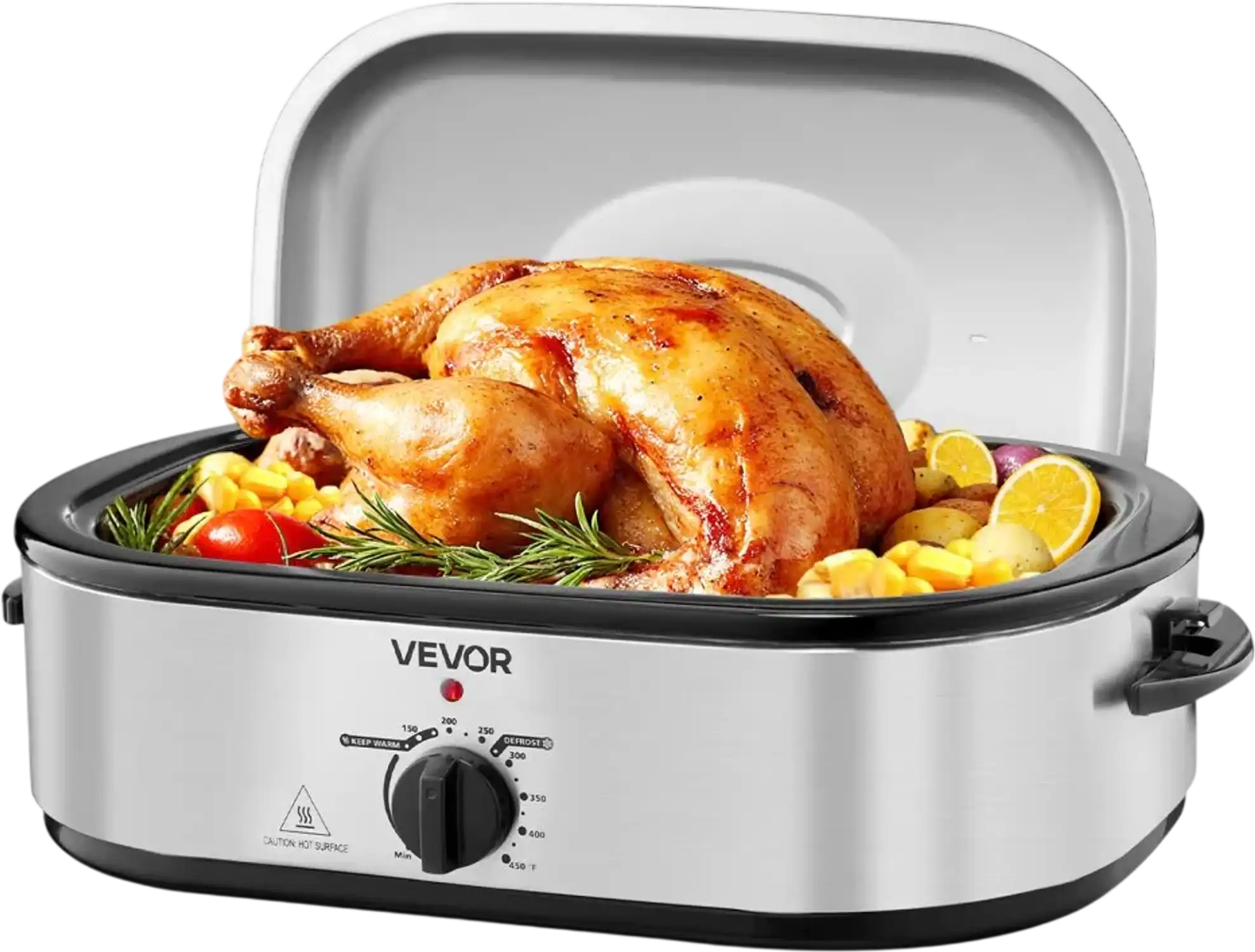 Vevor Roaster Oven 14QT Electric Turkey Roaster with Self-Basting Lid New