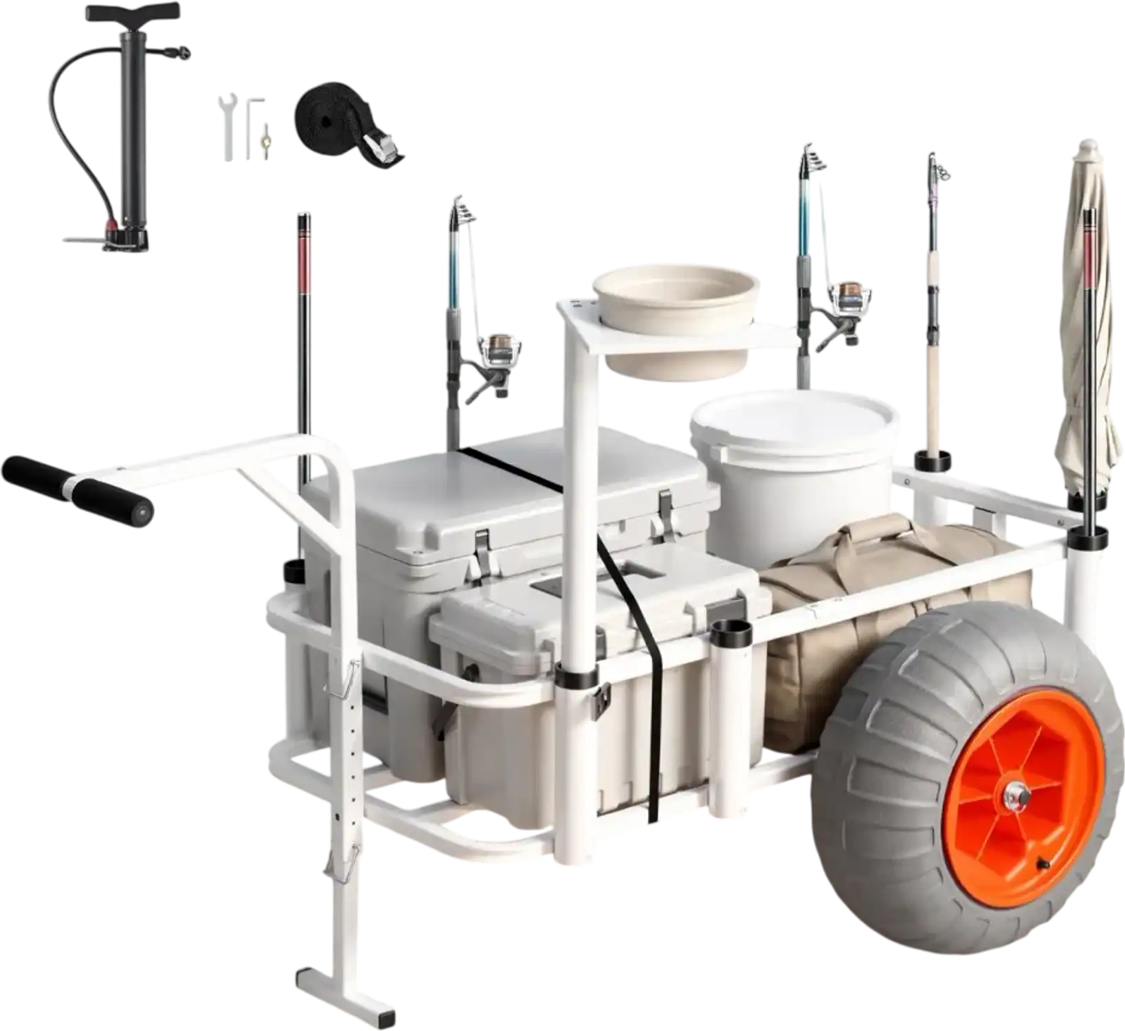 Vevor Fishing Cart Beach Fishing Cart with 16.5