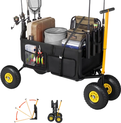 Vevor Fishing Cart Foldable Beach Cart with 11