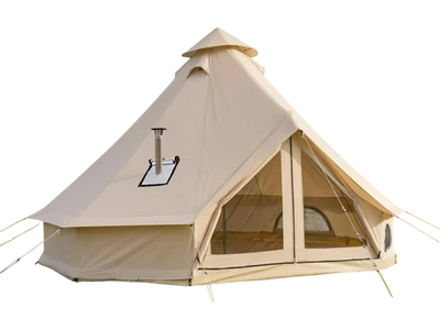 VEVOR Oxford Bell Tent, 4 Seasons 9.84 ft Yurt Tent for Camping with Stove Jack, Waterproof Breathable Holds up to 3 People with Zipped Detachable Floor, Family Camping Glamping Outdoor Hunting Party