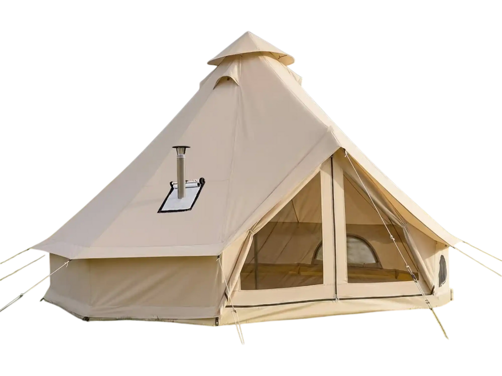 VEVOR Oxford Bell Tent, 4 Seasons 16.4 ft Yurt Tent for Camping with Stove Jack, Waterproof Breathable Holds up to 7 People with Zipped Detachable Floor, Family Camping Glamping Outdoor Hunting Party