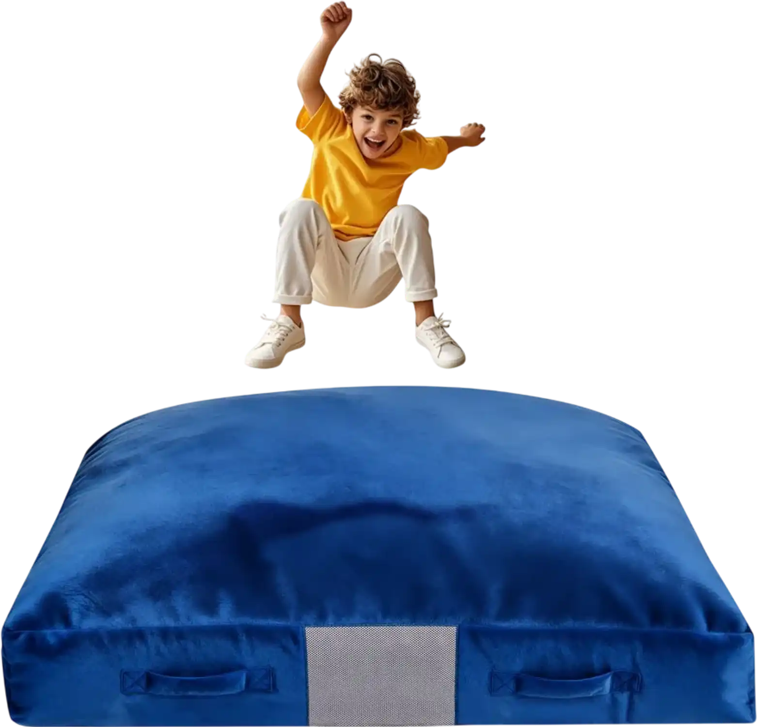 Vevor Crash Pad 5' x 5' Kids Sensory Foam Landing Mat Blue New