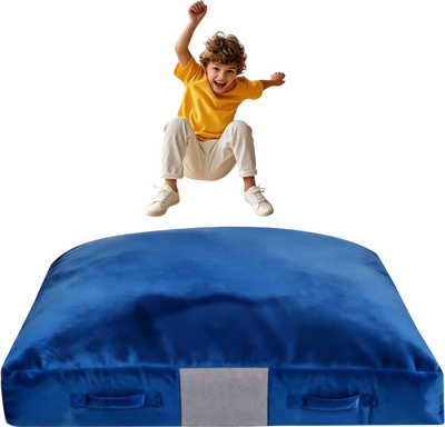 Vevor Crash Pad 5' x 5' Kids Sensory Foam Landing Mat Blue New