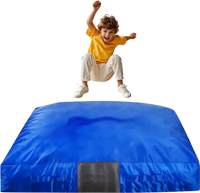 VEVOR Crash Pad, 5 x 5 ft Crash Pad for Kids Sensory with Foam Blocks and Washable Cover, Large Soft Foam Landing Zone Giant Pillow Mat, Sensory Room Equipment for Children Jumping, Relaxing & Play