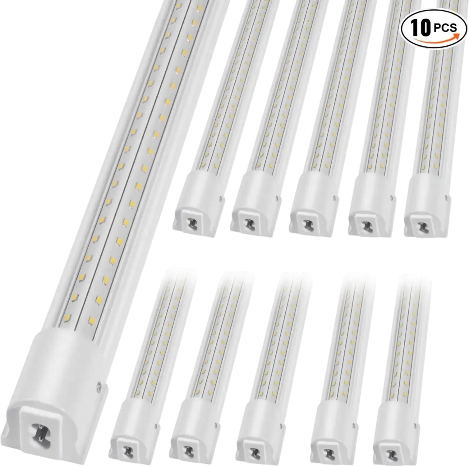 Vevor LED Shop Light 10-Pack 4' 40W Linkable Fixture New