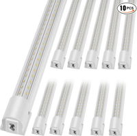 VEVOR 10 Pack LED Shop Light, 4 FT, 40W Linkable Shop Light Fixture, 6500 LM Ceiling Lights 59 in Power Cords with ON/OFF Switch 48 in Connector Cables, for Garage Warehouse Home Workkshop and Office