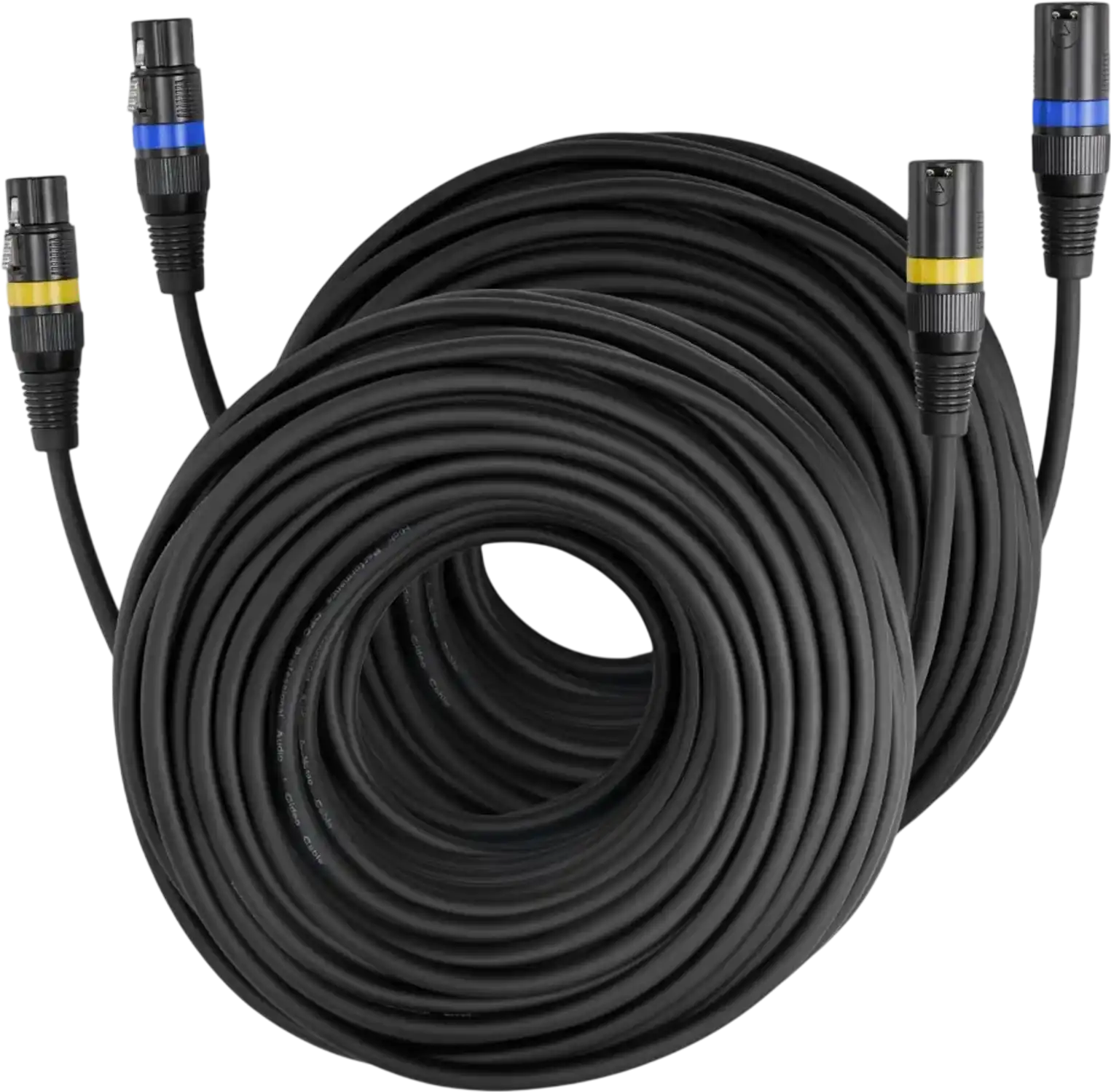 Vevor XLR Cable 100' 2-Pack Shielded Balanced DMX Microphone Cables New