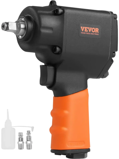 VEVOR Air Impact Wrench, 3/8-Inch Drive Air Impact Gun, Up to 690ft-lbs Nut-busting Torque, Lightweight Pneumatic Impact Wrench for Auto Repairs and Maintenance