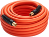 VEVOR Air Hose, 1/2" x 50FT Hybrid Air Compressor Hose, 300 PSI Kink-Resistant Pneumatic Hoses with 1/2-inch Solid MNPT Bras Fittings, Three-Layer Construction, All-Weather Flexibility