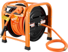 VEVOR Retractable Air Hose Reel, 3/8 Inch x 100 FT PVC Air Hose Max 300PSI, Auto Rewind Air-Compressor Hoses Reel with 5 ft Lead in, Portable Freestanding Heavy Duty Steel Reel for Garages Workshops