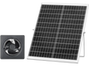 VEVOR Solar Powered Fan, 25W Solar Panel with 220 CFM Airflow, Adjustable Panel Angle, 2030 RPM High-Speed, Flexible Install, Fast Air Exchange for Greenhouse, Grow Tents, Chicken Coops, Shelters