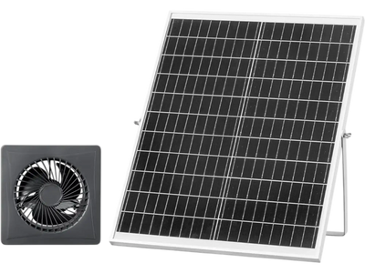 Vevor Solar Powered Fan Greenhouse Ventilation Fan with 25W Panel 220 CFM Airflow New