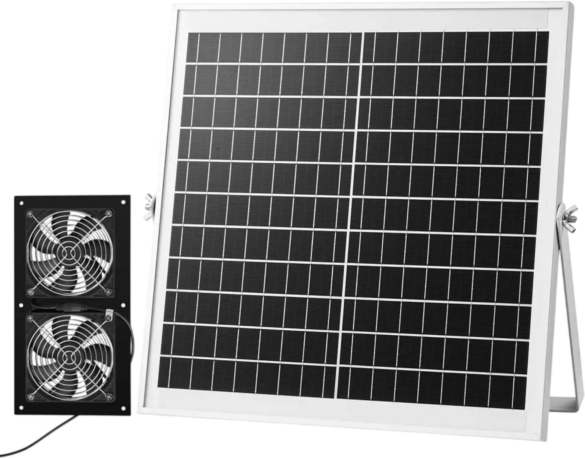 Vevor Solar Powered Fan 15W Dual Fan Ventilation Kit New